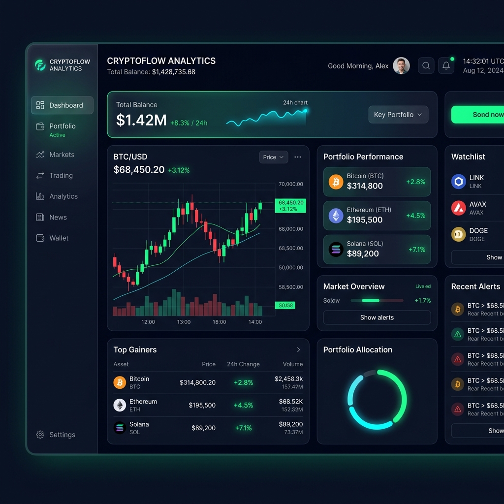 CryptoFlow Analytics Dashboard